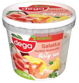 Sałatka surimi krewetki biały sos 500g Dega