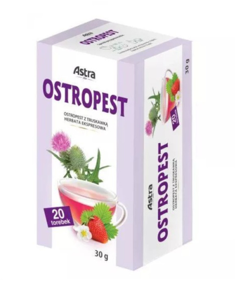 Herbata Ekspresowa Astra Ostropest z Truskawką Herbata Ekspresowa Astra Ostropest z Truskawką