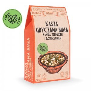 Kasza Dania Babci Zosi Gryczana Biała z Dynią Szpinakiem i Słonecznikiem 250g Kasza Dania Babci Zosi Gryczana Biała z Dynią Szpinakiem i Słonecznikiem 250g