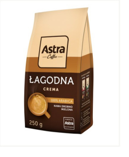 Kawa Mielona Astra Łagodna Crema 250g