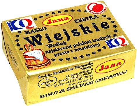 Masło Extra Wiejskie 250g Masło Extra Wiejskie 250g