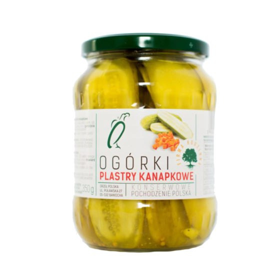 Ogórki Konserwowe Kanapkowe Orzeł 520g Ogórki Konserwowe Kanapkowe Orzeł 520g