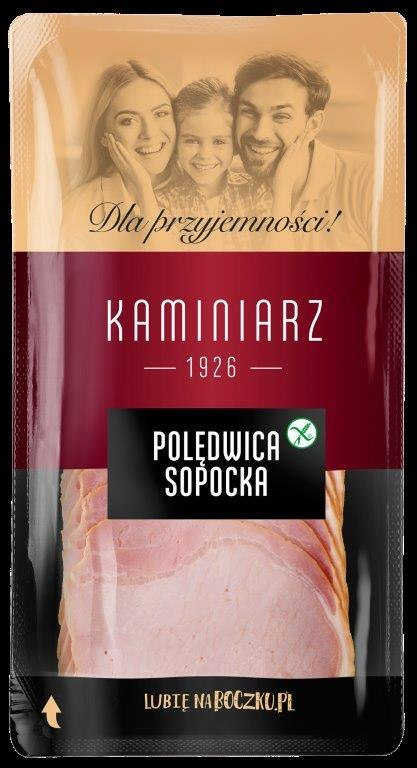 POLĘDWICA SOPOCKA PLASTRY Kaminiarz 95g POLĘDWICA SOPOCKA PLASTRY Kaminiarz 95g