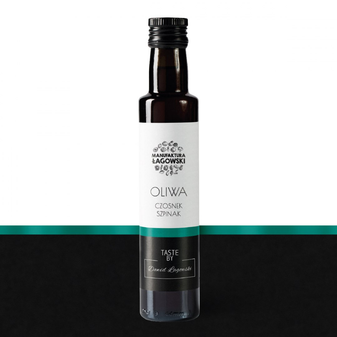 Oliwa czosnek i szpinak 250 ml Manufaktura Łagowski Oliwa czosnek i szpinak 250 ml Manufaktura Łagowski