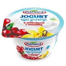 Jogurt typu greckiego z wiśniami i wanilią Piątnica Jogurt typu greckiego z wiśniami i wanilią Piątnica