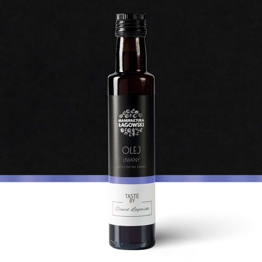 Olej lniany 250 ml Mnaufaktura Łagowski Olej lniany 250 ml Mnaufaktura Łagowski