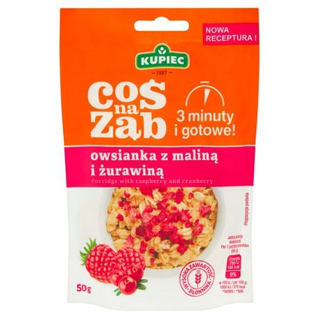 Owsianka coś na ząb malina z żurawiną Kupiec Owsianka coś na ząb malina z żurawiną Kupiec